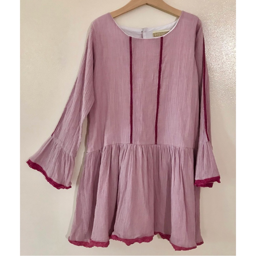 W.D. Wolf Daydream • 12 • Long Sleeve Skirted Crinkle Cotton Dress